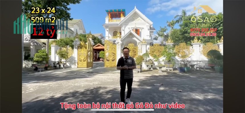 Giảm 2 tỷ bán gấp biệt thự 509m2 tại thị Xã Bến Cát - Bình Dương