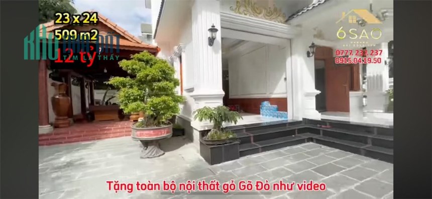 Giảm 2 tỷ bán gấp biệt thự 509m2 tại thị Xã Bến Cát - Bình Dương