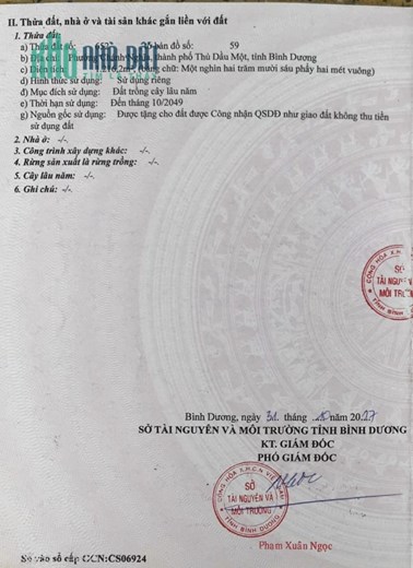 HOT HOT SỞ HỮU NGAY LÔ ĐẤT ĐẸP – GIÁ TỐT Tại TP Thủ Dầu I -  Bình Dương