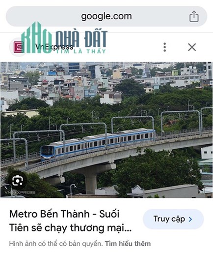 CHÍNH CHỦ – HẠ GIÁ- BÁN GẤP ĐẤT CÁCH TRẠM METRO – BẾN XE MIỀN ĐÔNG 2 PHÚT