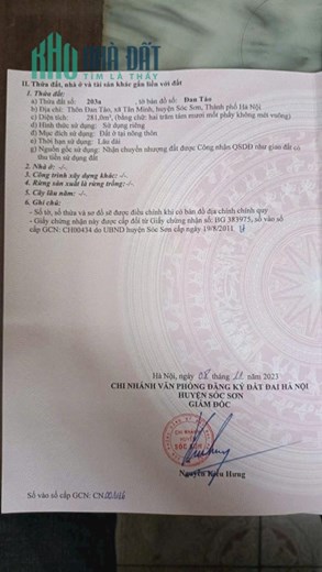 Cạnh thị trấn SS giá chỉ từ hơn 400tr tại Đan Tảo-Tân Minh ô tô đỗ tận nơi