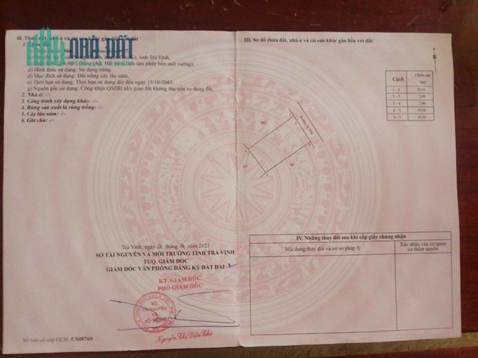 Bán Đất Đẹp Tại Ấp 1, Xã Phong Thạnh, Huyện Cầu Kè, Trà Vinh