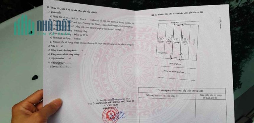 Chính chủ cần bán nhanh lô đất Thuộc Khu Phú Thanh Tây - UÔng Bí.