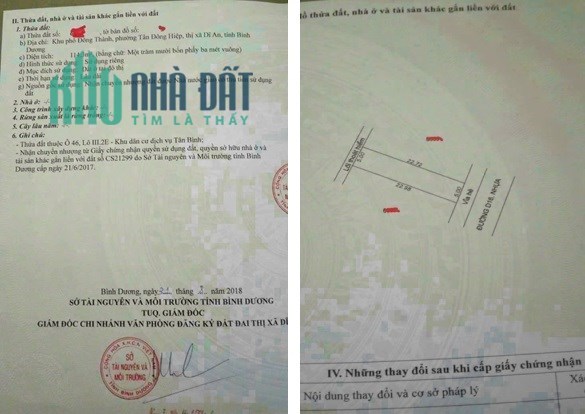 Bán gấp lô đất giá cực giảm tại TX Dĩ An, Bình Dương; 3,3 tỷ; 0888800258