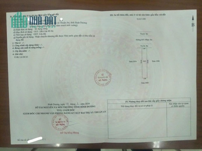 Bán đất khu dân cư Việt Sing Vsip1 Thuận An, Bình Dương