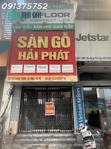 Cho thuê cửa hàng mặt đường Quang Trung. Địa chỉ: Số nhà 355 đường Quang Trung, Phường Quang Trung,