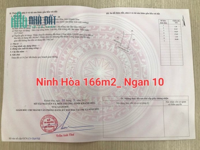 Bán đất Ninh Thân-Ninh Hòa ngay khu dân cư giá chỉ 5xx-LH 0906 359 868