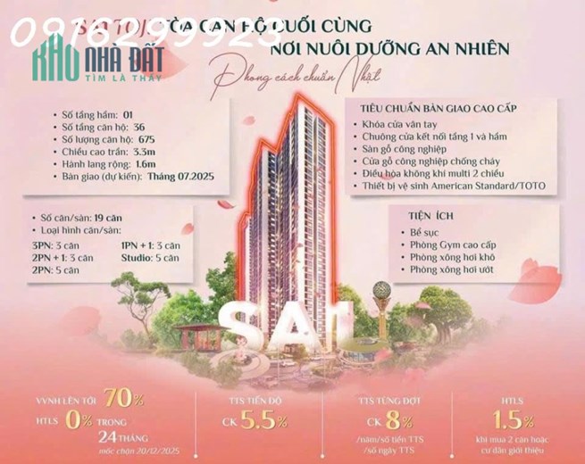 MỞ BÁN SA1 CHÍNH SÁCH ƯU ĐÃI CK 8,8%GTCH + 8%DÒNG TIỀN LIÊN HỆ NGAY CẬP NHẬT BẢNG GIÁ 0916 299 923