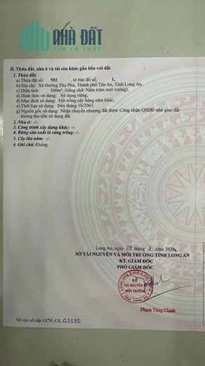 CẦN BÁN GẤP LÔ ĐẤT GIÁ 850 TRIỆU TRỌN THỬA