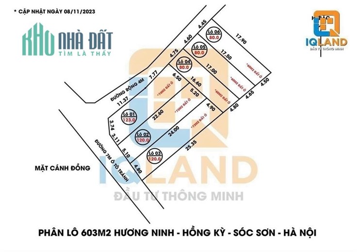 Chỉ cách Quốc Lộ 3: 200m. Bán ngay 80m tại Hương Ninh- Hồng Kỳ- Sóc Sơn-HN. Bao sổ sách