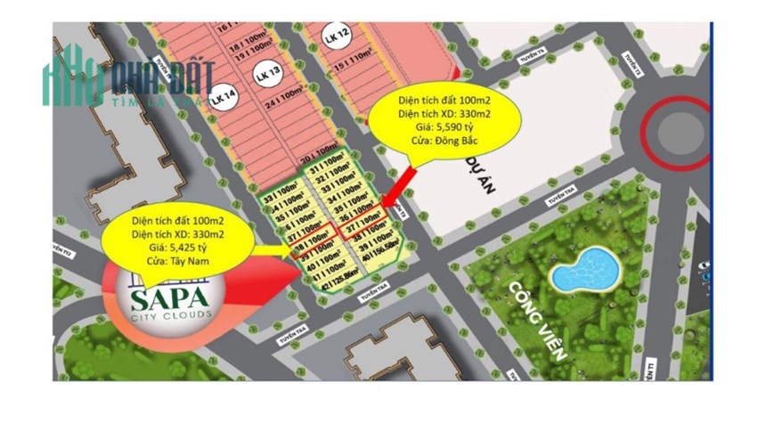 Bán căn shophouse dự án Sapa diện tích 100 mét lh 0982700605