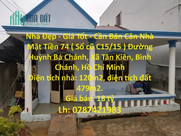 Nhà Đẹp - Giá Tốt - Cần Bán Căn Nhà Mặt Tiền Đường Huỳnh Bá Chánh - Bình Chánh - HCM