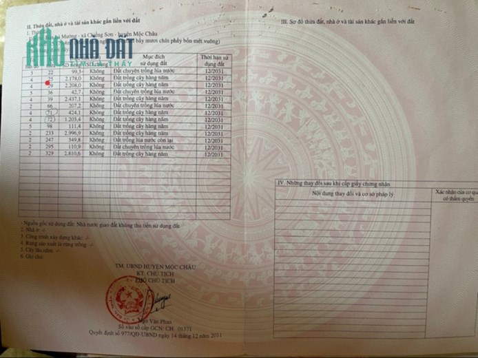 Bán gấp 2 mảnh đất ở Mộc Châu để trả nợ