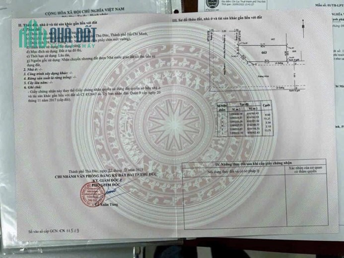 Cần bán lô đất Góc 2 mặt tiền Đường Hoàng Hữu Nam-Phường Long Thạnh Mỹ- Quận 9
