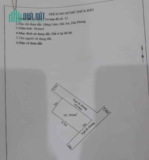 Bán đất lô góc cực đẹp Kiều Sơn, diện tích 51m GIÁ 1.8 tỉ