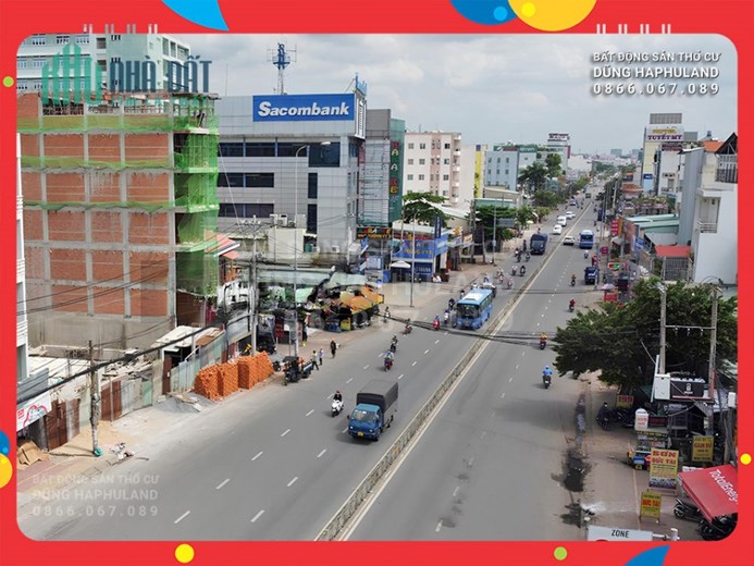 Q12. Nhà MẶT TIỀN K.D gần trường Cao đẳng Điện Lực. 184m2, 5T, ngang 6.5M.