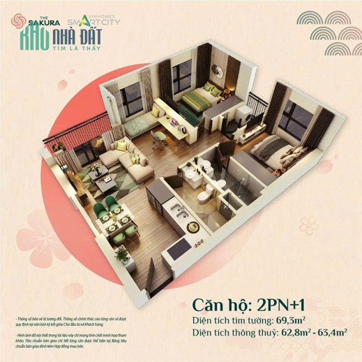 Bán căn hộ The Sakura TÒA SA1 - Vinhomes Smart City ,mua bán căn hộ Vinhomes Smart City