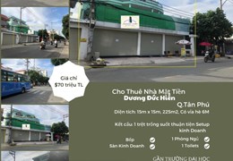 Cho thuê Nhà Mặt Tiền Dương Đức Hiền 225m2, Ngang 15M, gần trường học