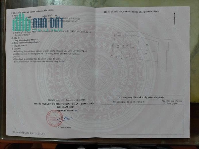 Đất khê Hồi - Hà Hồi - Thị trấn Thường Tín - giá nhỉnh 1 tỷ