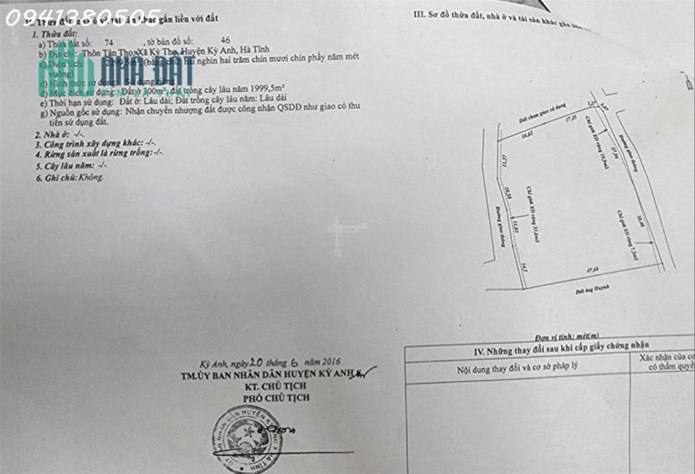 Bán đất biệt thự - vườn 2300m² Xã Kỳ Thọ, Kỳ Anh, Hà Tĩnh