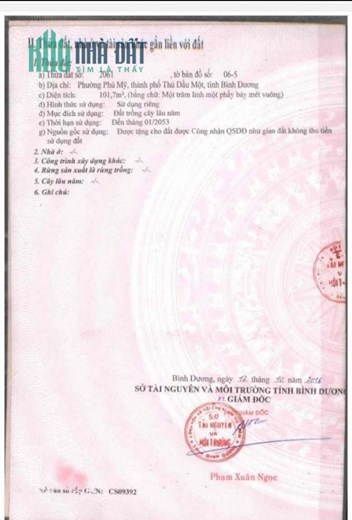 CHÍNH CHỦ BÁN NHANH  LÔ ĐẤT Vị Trí Đẹp Tại tp Thủ Dầu Một, tỉnh Bình Dương