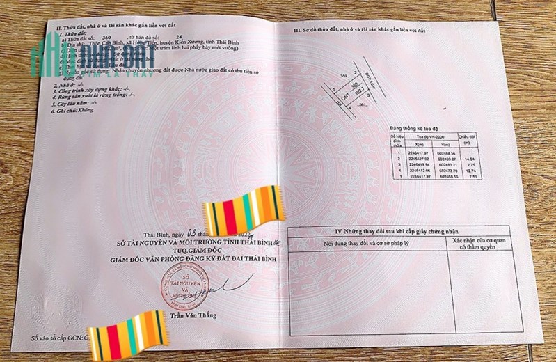 Chính chủ cần bán gấp 3 lô đất liền kề tại Kiến Xương, Thái Bình và 1 lô tại Tiền Hải, Thái Bình.