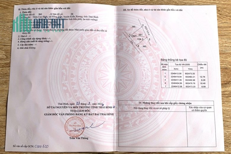 Chính chủ cần bán gấp 3 lô đất liền kề tại Kiến Xương, Thái Bình và 1 lô tại Tiền Hải, Thái Bình.