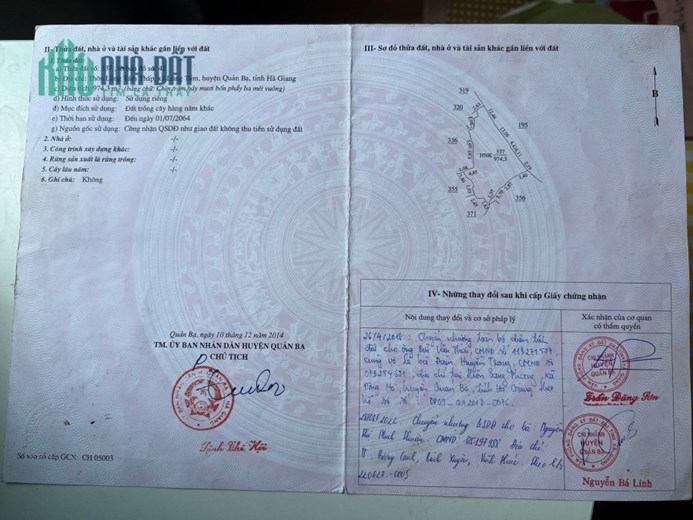 BÁN MẢNH ĐẤT HÀ GIANG SIÊU ĐẸP - CÓ THỔ CƯ