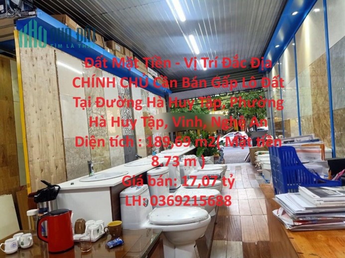 Đất Mặt Tiền - Vị Trí Đắc Địa CHÍNH CHỦ Cần Bán Gấp Lô Đất Tại TP Vinh - Nghệ An