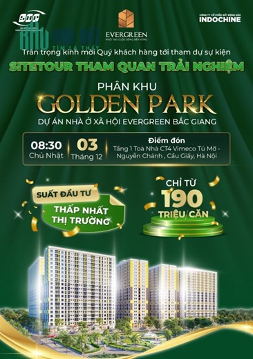 Căn hộ cao cấp giá tốt nhất thị trường – Chỉ từ 190 triệu/căn tại KCN Việt Yên, Bắc Giang