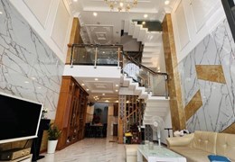 ĐƯỜNG 10M THÔNG - KHU VIP PHÂN LÔ THẠNH XUÂN QUẬN 12 - 5 TẦNG, THIẾT KẾ HIỆN ĐẠI, NỘI THẤT CAO CẤP