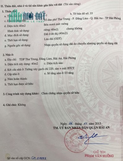 Bán nhà mặt ngõ Thư Trung, diện tích 40m 4 tầng GIÁ 2.3 tỉ ô.tô đỗ tận cửa