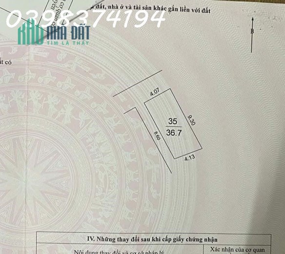 Đông Anh, 41m2 Vân Nội rộng 4m ngõ ô tô