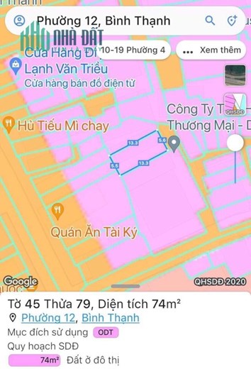 BÌNH THẠNH - 74M2 - (5,5x13,5) - SỔ VUÔNG A4  - CÁCH XE TẢI 15M - CÁCH MT 50M - CHỈ 4,7 TỶ.