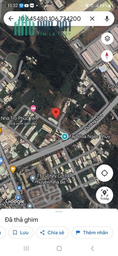 bán 425m2 đất ngay cổng kcn hiêp phước-long thới