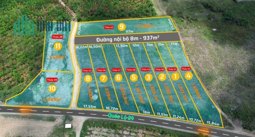 11 Thửa Mặt Tiền Quốc Lộ 29 Ea Bar, Sông Hinh, Phú Yên - Giá từ 350 Triệu