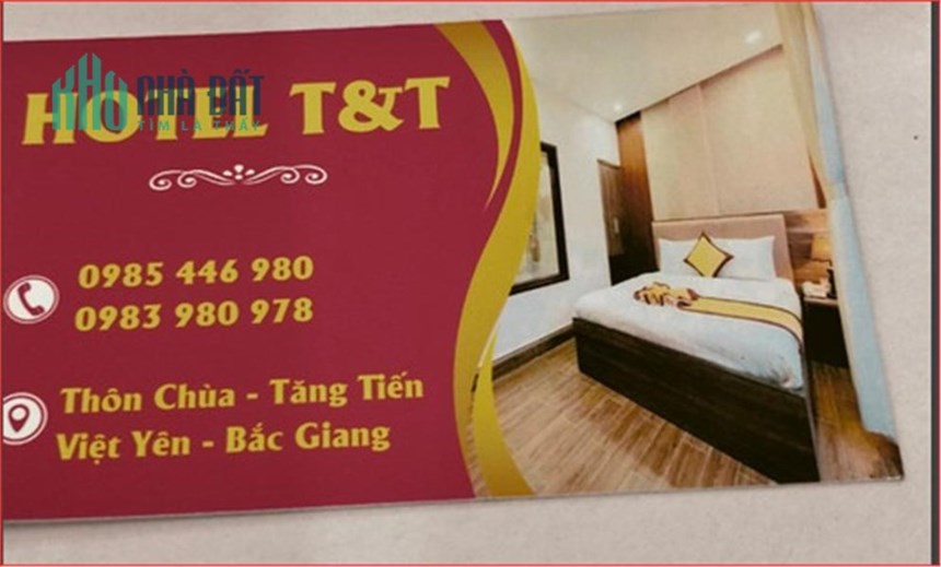 CHO THUÊ PHÒNG  9 TẦNG , Nội  Thất  Vip Hotels T & T Tại Thôn Chùa, Tăng Tiến, Việt Yên, Bắc Giang