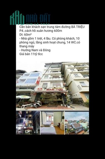CHỦ THỞ OXI CẦN BÁN GẤP KHÁCH SẠN KHU TUNG TÂM THÀNH PHỐ