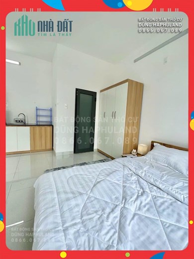 GV. CHDV 15P (19P) gần UBND P9, TN 50 triệu/th. 120m2, 6T, (H + Ô TM), đường 7M.