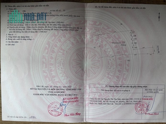 Bán 2 Lô Đất Liền Kề Tại Thôn 8 Xã Cư Bao, TX Buôn Hồ