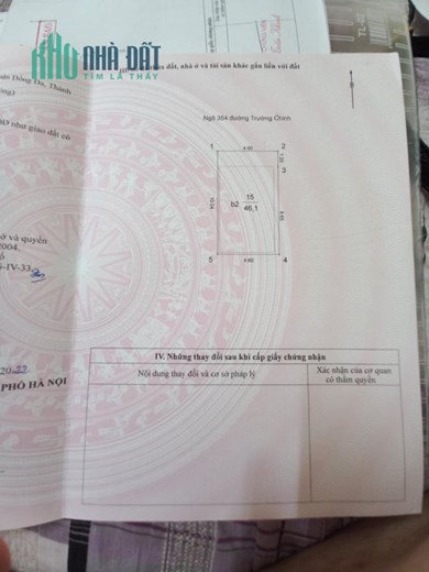 Căn nhà Mặt Ngõ thông Kinh Doanh 4 Tầng Đường Trường Chinh, thông sang phố tôn thất tùng, Khương