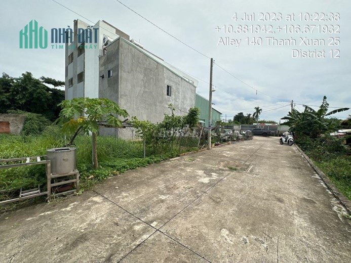 Ngân hàng Thanh Lý Đất Gần UBND P. Thạnh Xuân, Quận 12, Diện tích 107m2, giá Nhỉnh 3,5Tỷ,