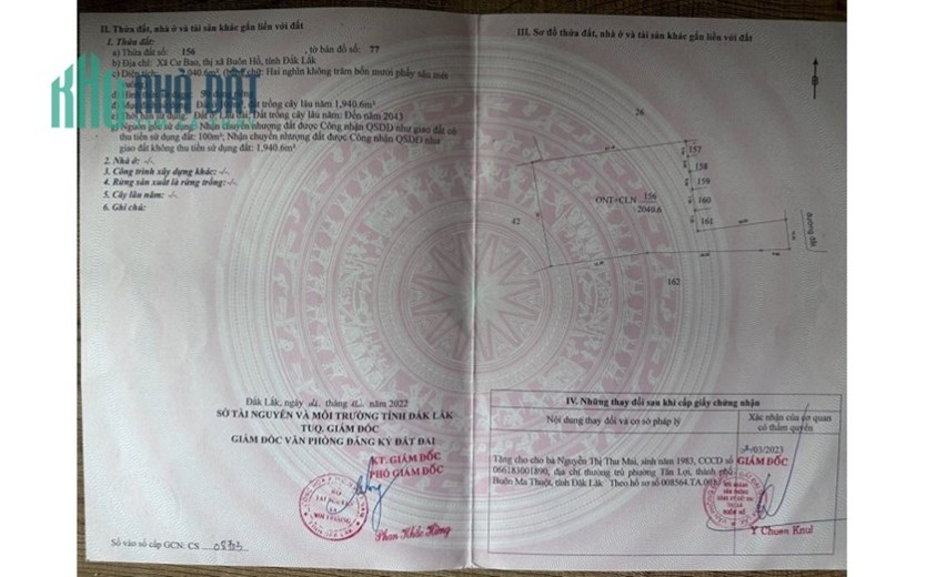 Bán 2 Lô Đất Liền Kề Tại Thôn 8 Xã Cư Bao, Thị Xã Buôn Hồ