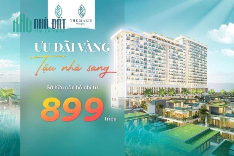 Chỉ 900tr sở hữu căn hộ biển Vũng Tàu, bàn giao full nội thất, TT 1.5%/tháng, Agribank cho vay 60%