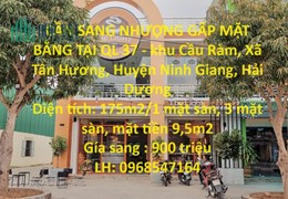 CẦN SANG NHƯỢNG GẤP MẶT BẰNG TẠI QL 37 - khu Cầu Ràm, Xã Tân Hương, Huyện Ninh Giang, Hải Dương