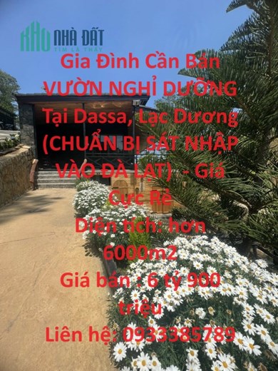 Gia Đình Cần Bán VƯỜN NGHỈ DƯỠNG Tại Dassa, Lạc Dương (CHUẨN BỊ SÁT NHẬP VÀO ĐÀ LẠT)  - Giá Cực Rẻ