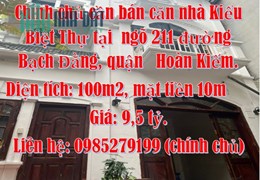 Chính chủ cần bán căn nhà Kiểu Biệt Thự tại  ngõ 211 đường Bạch Đằng, quận   Hoàn Kiếm.