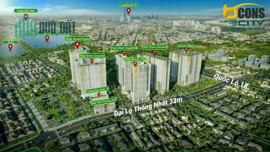 Sở hữu Căn hộ BCONS CITY Làng Đại Học Thủ Đức 2PN +2WC giá chỉ 1,5 tỷ. Trả nhẹ 4,5tr/tháng