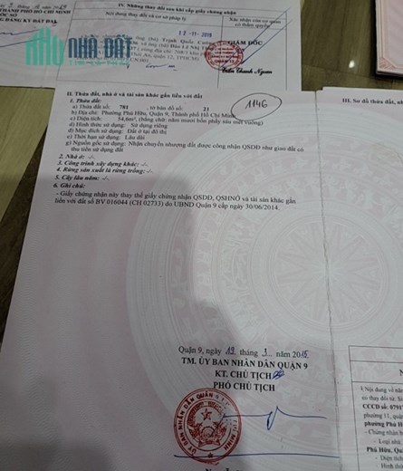 CHÍNH CHỦ CẦN BÁN NHÀ 1 TRIỆT 1 LỬNG 1 LẦU PHƯỜNG PHÚ HỮU, Q9