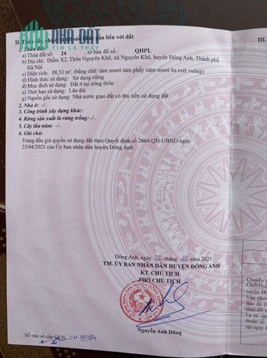Bán đất đấu giá X2 Nguyên Khê Đông Anh – Lô góc gần chợ Chợ Lắp Ghép